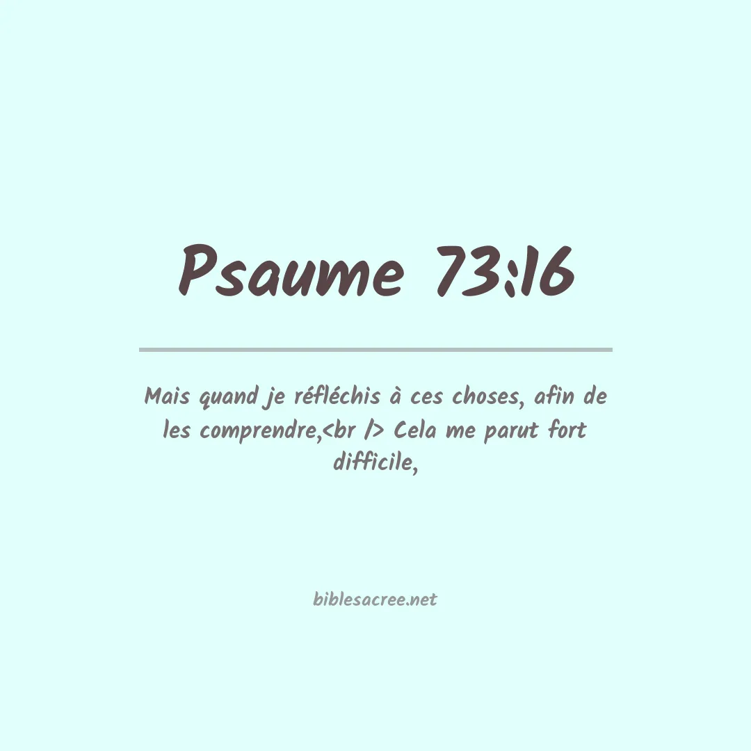 Psaume - 73:16