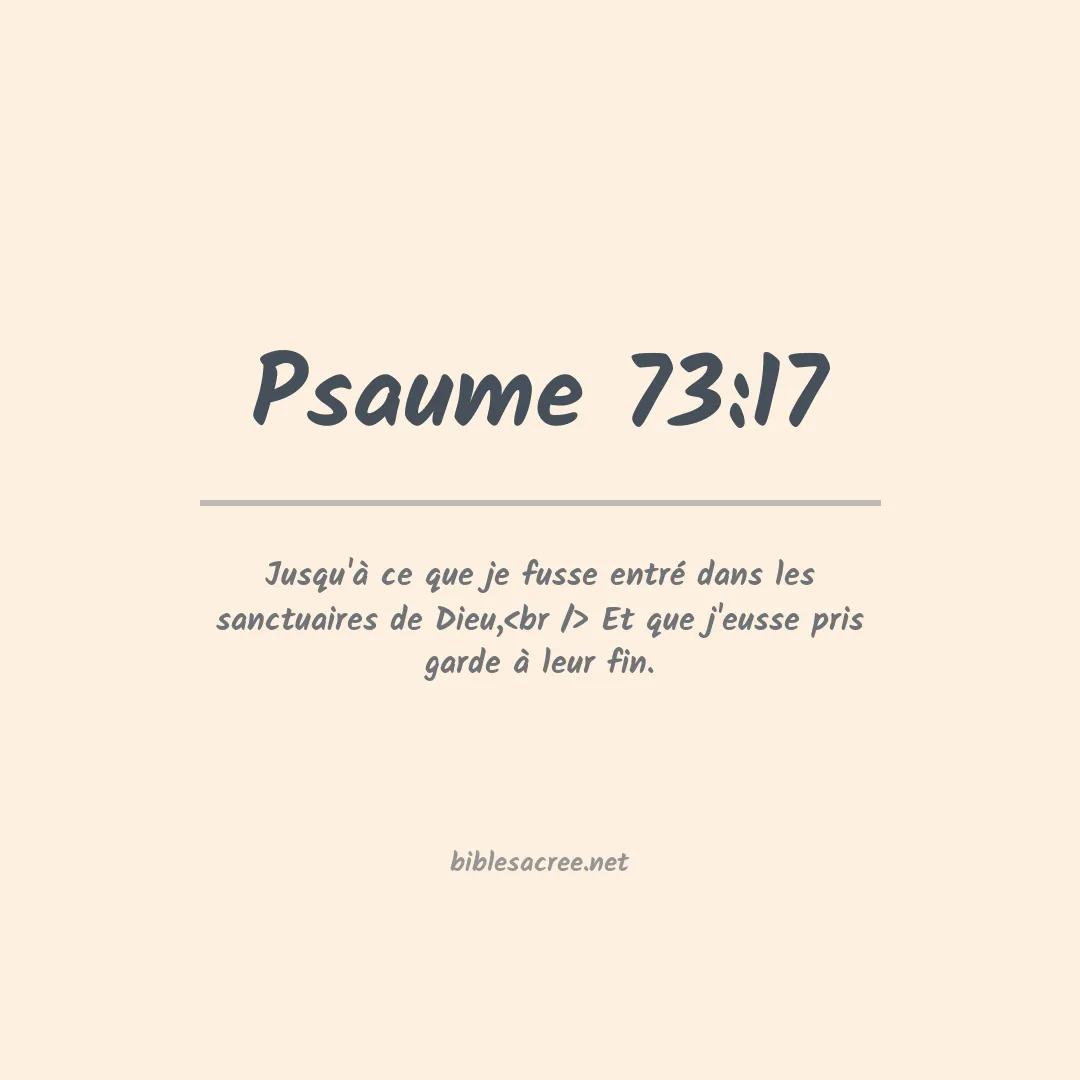 Psaume - 73:17