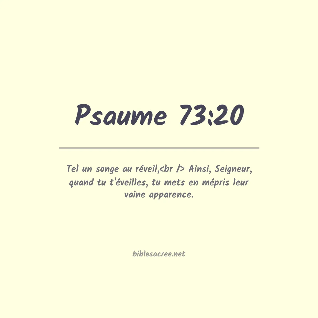 Psaume - 73:20