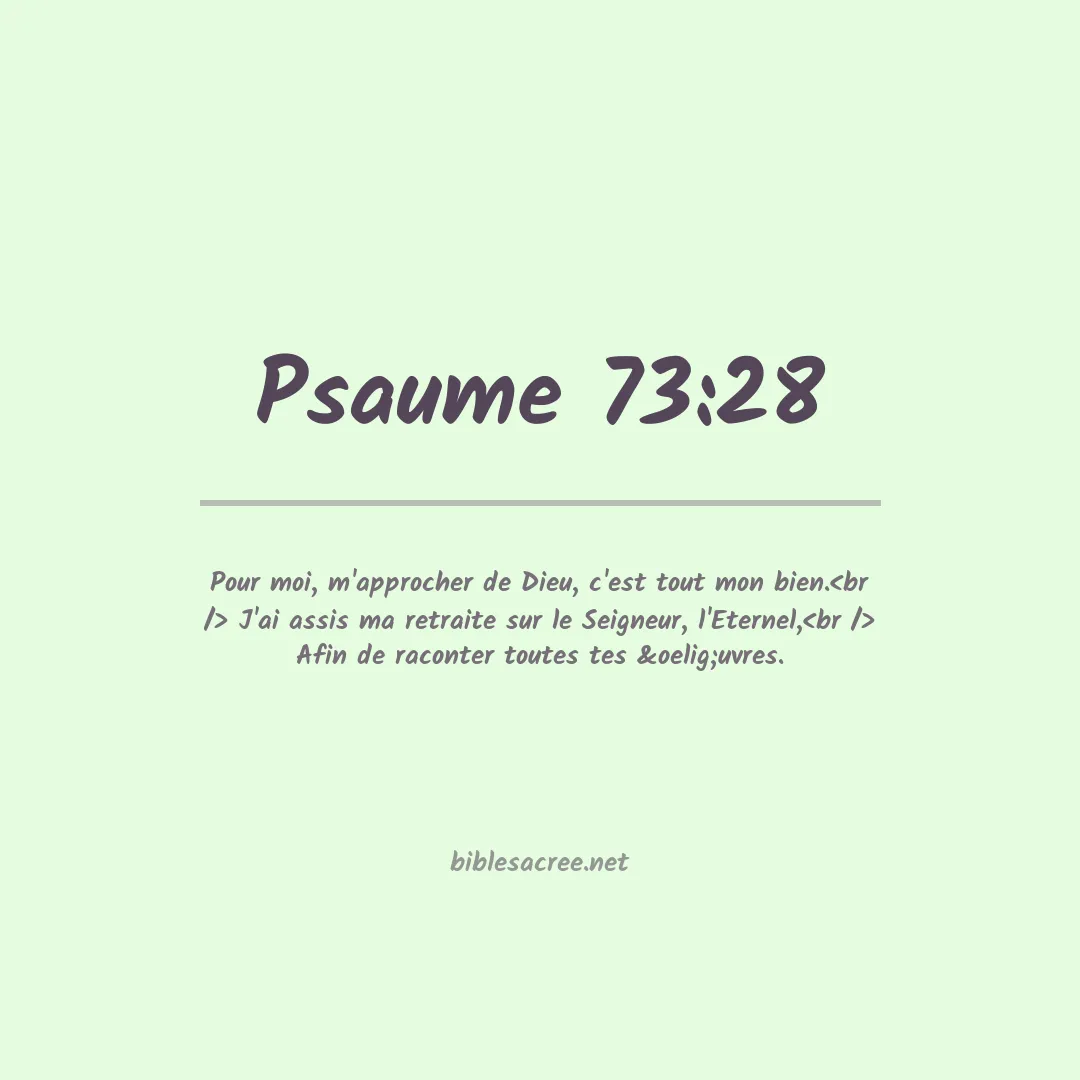 Psaume - 73:28