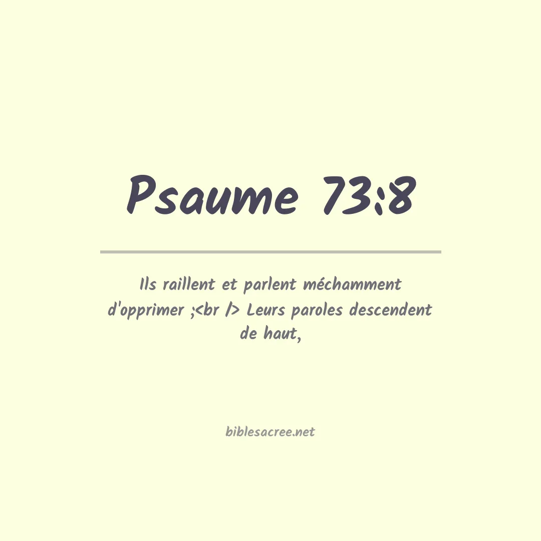 Psaume - 73:8
