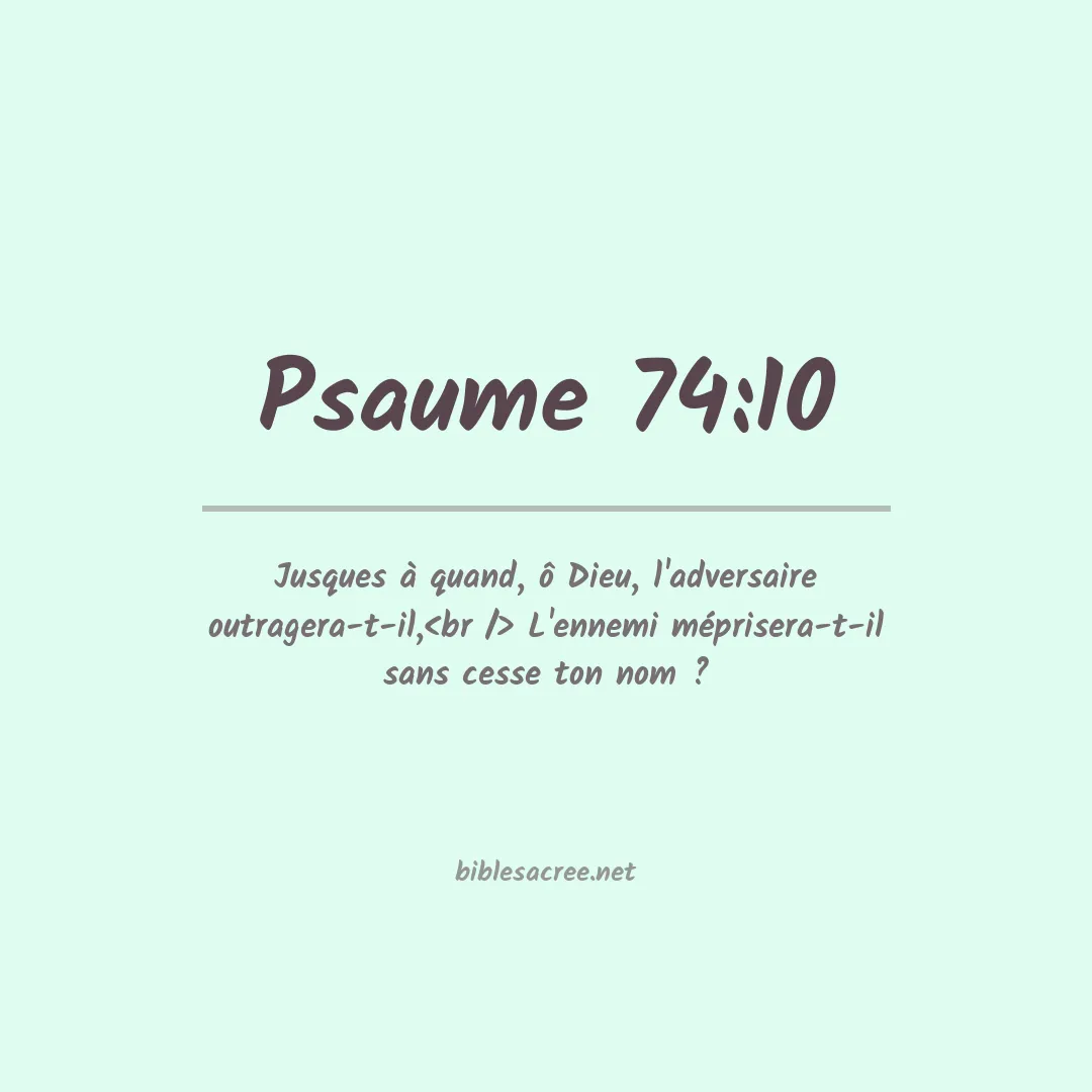 Psaume - 74:10