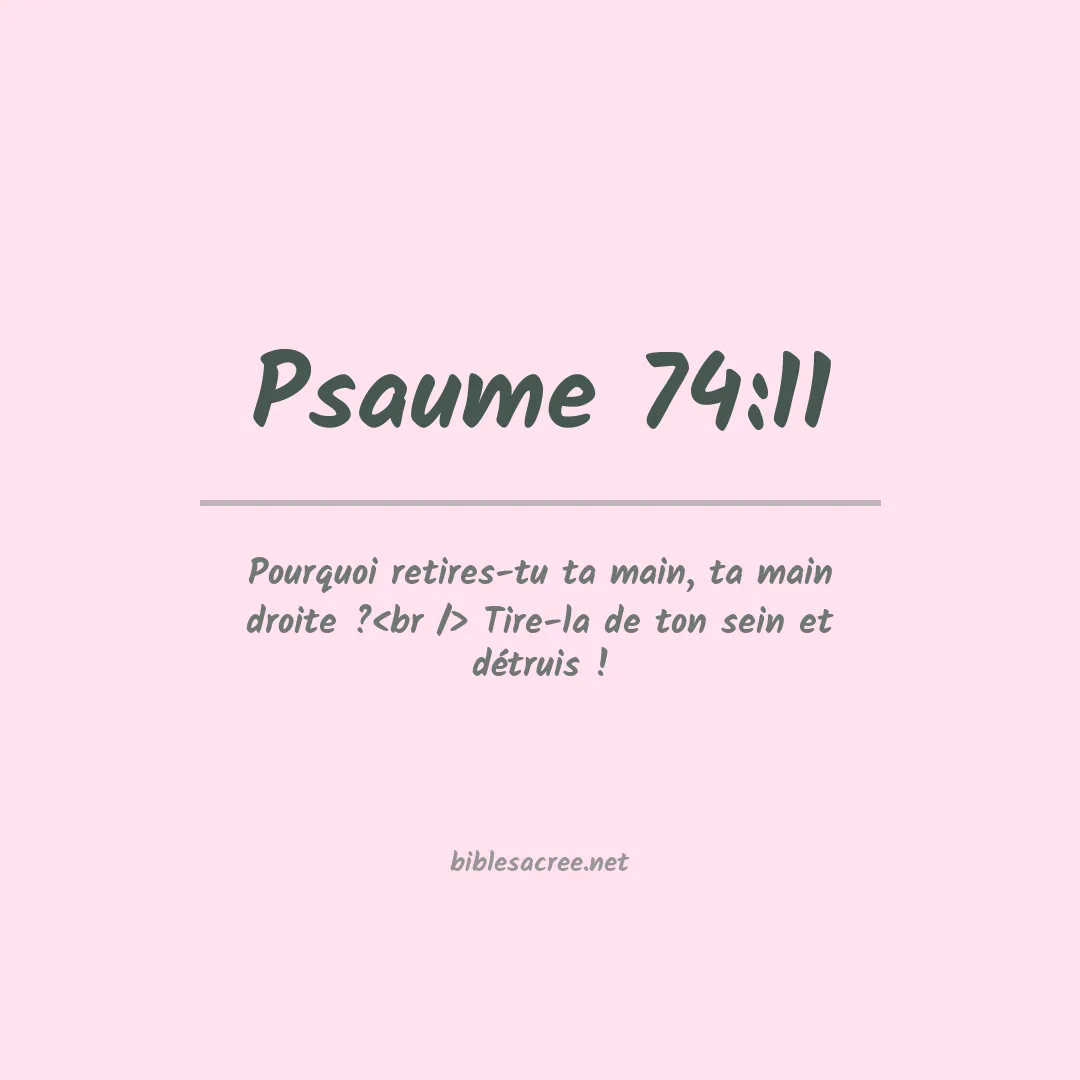 Psaume - 74:11