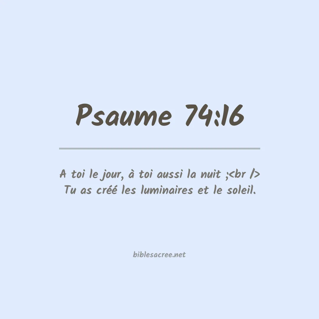 Psaume - 74:16