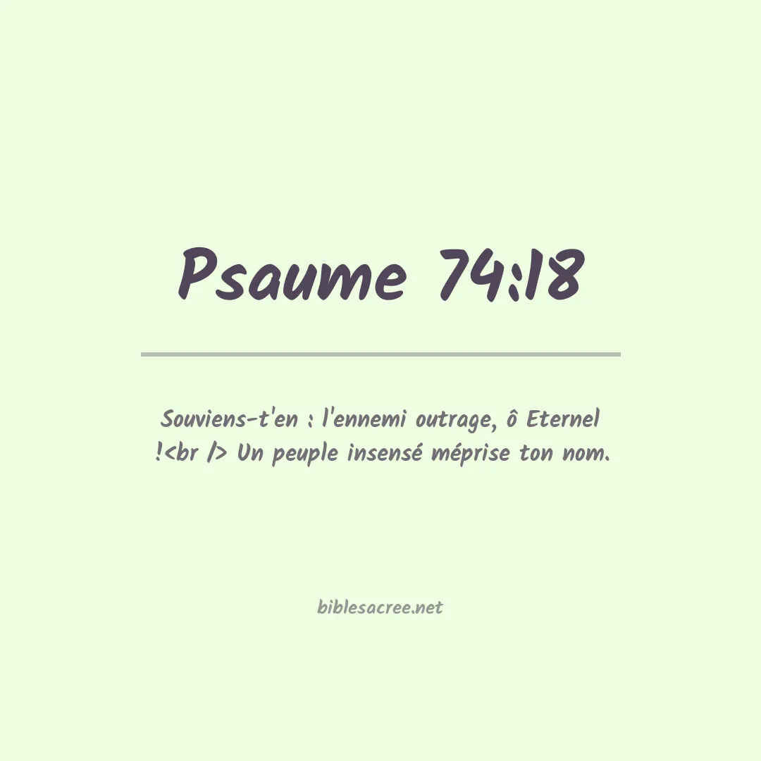 Psaume - 74:18