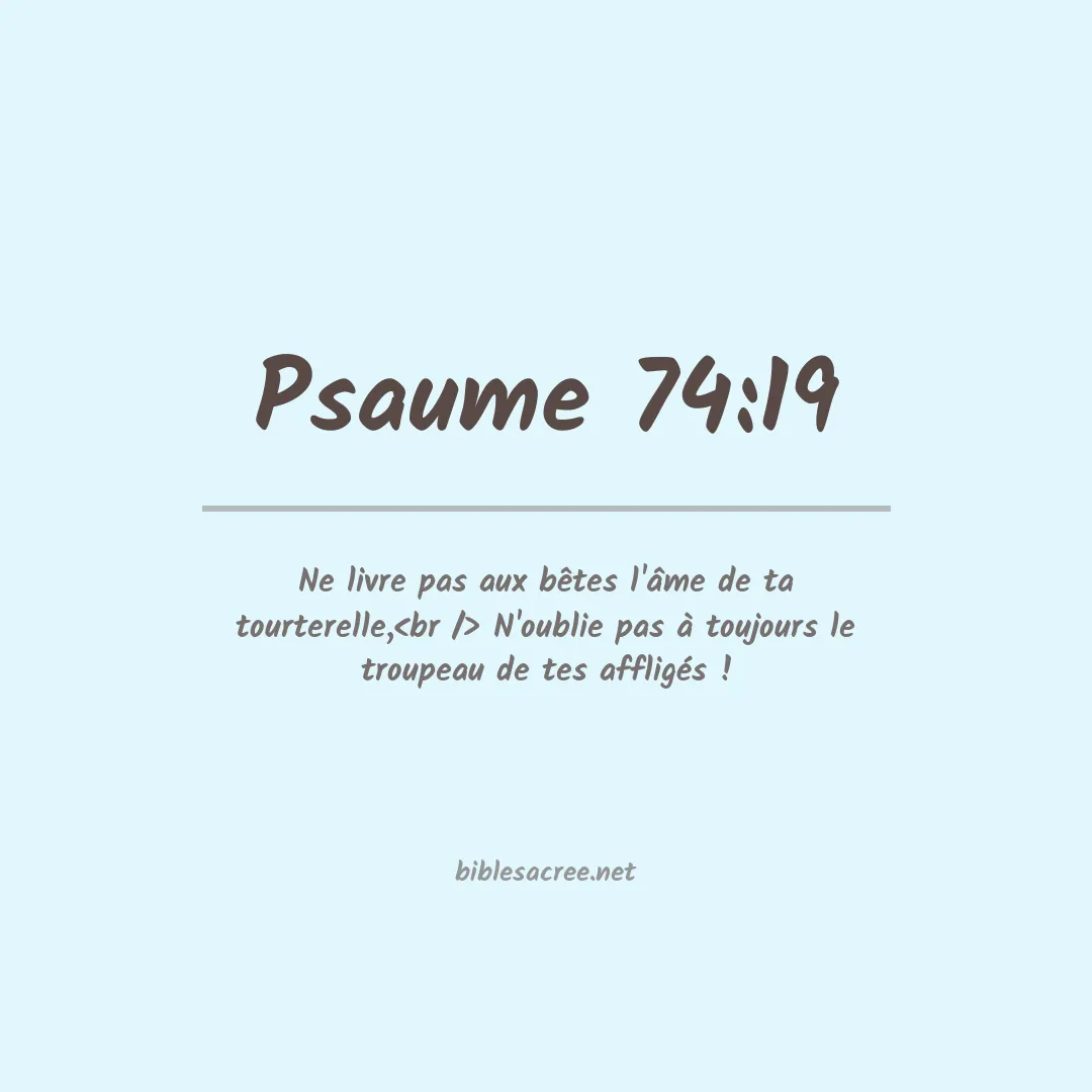 Psaume - 74:19