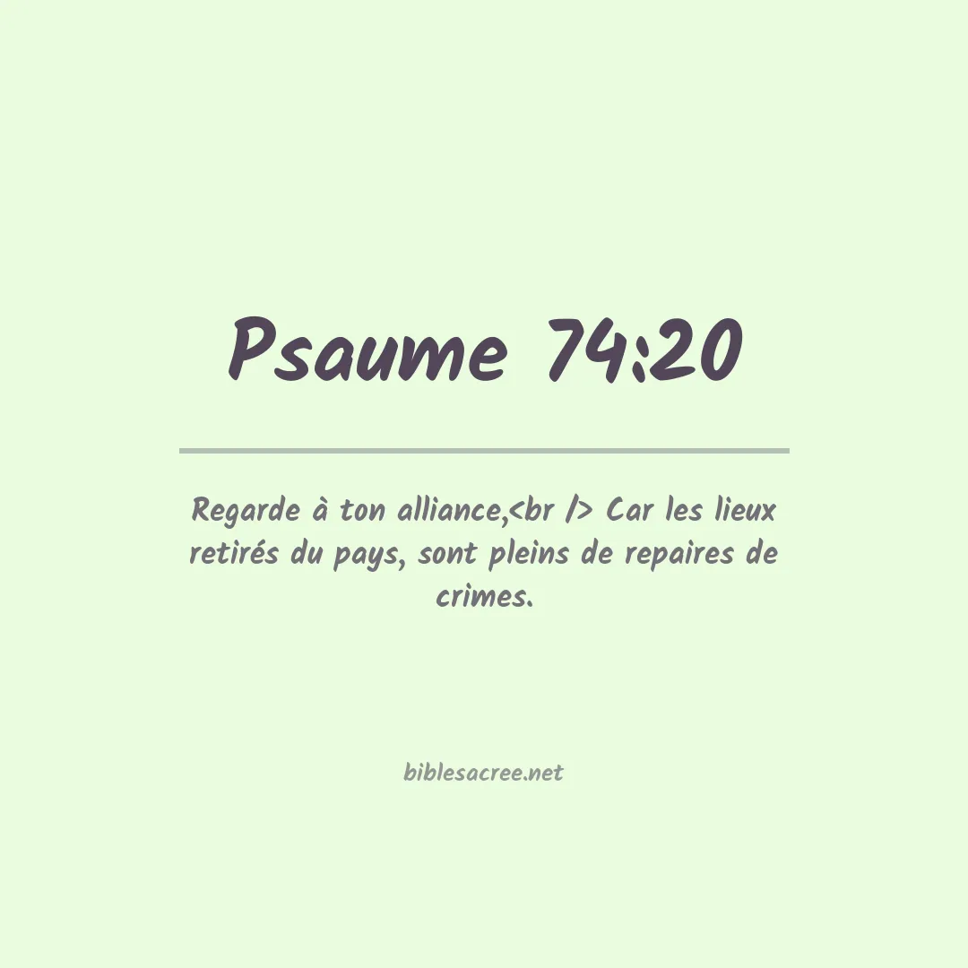 Psaume - 74:20