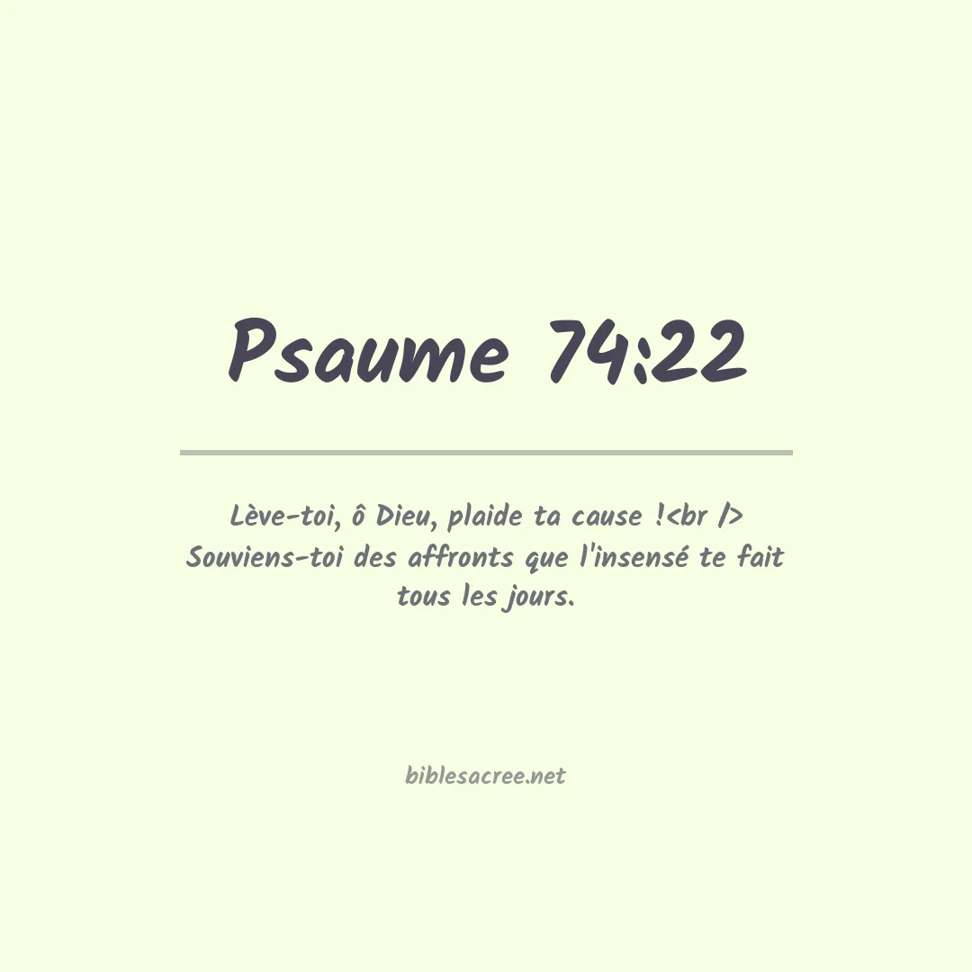 Psaume - 74:22