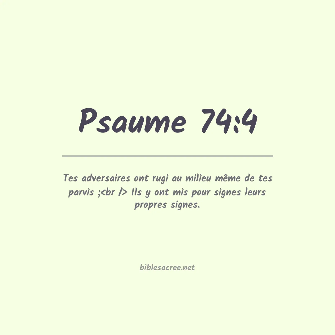 Psaume - 74:4