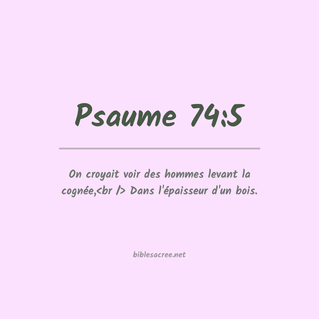 Psaume - 74:5