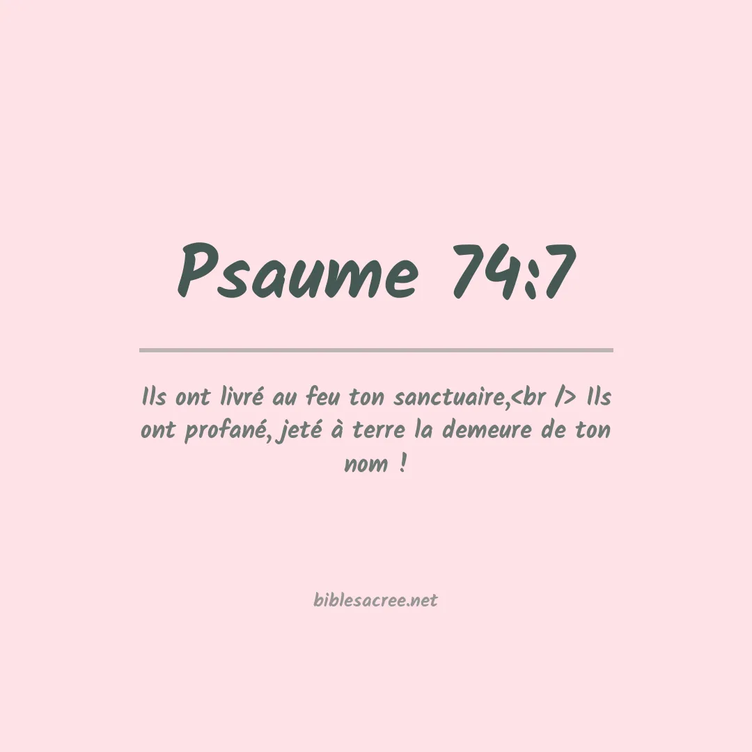 Psaume - 74:7