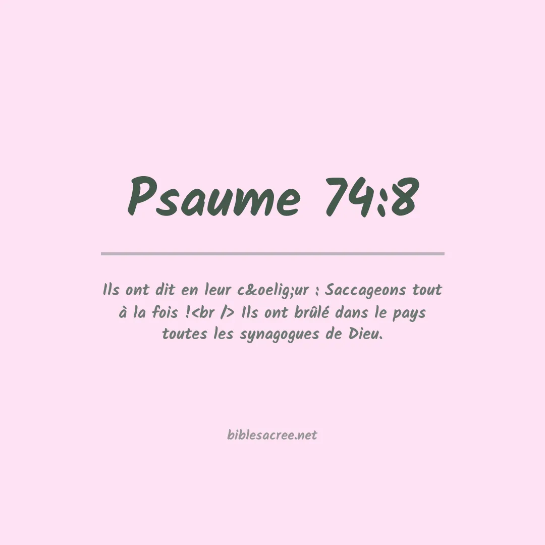 Psaume - 74:8