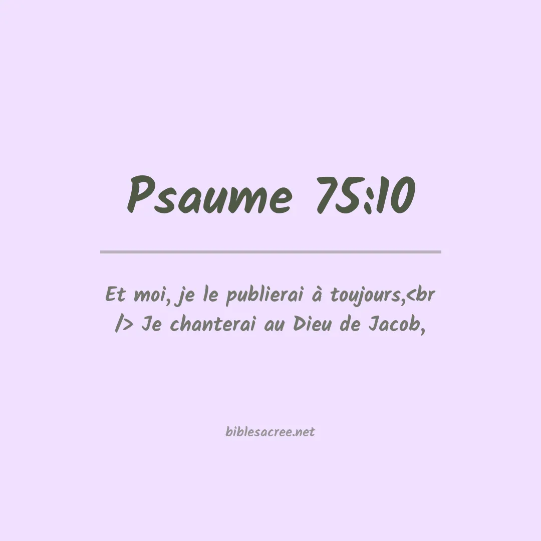 Psaume - 75:10