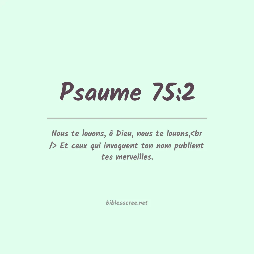 Psaume - 75:2
