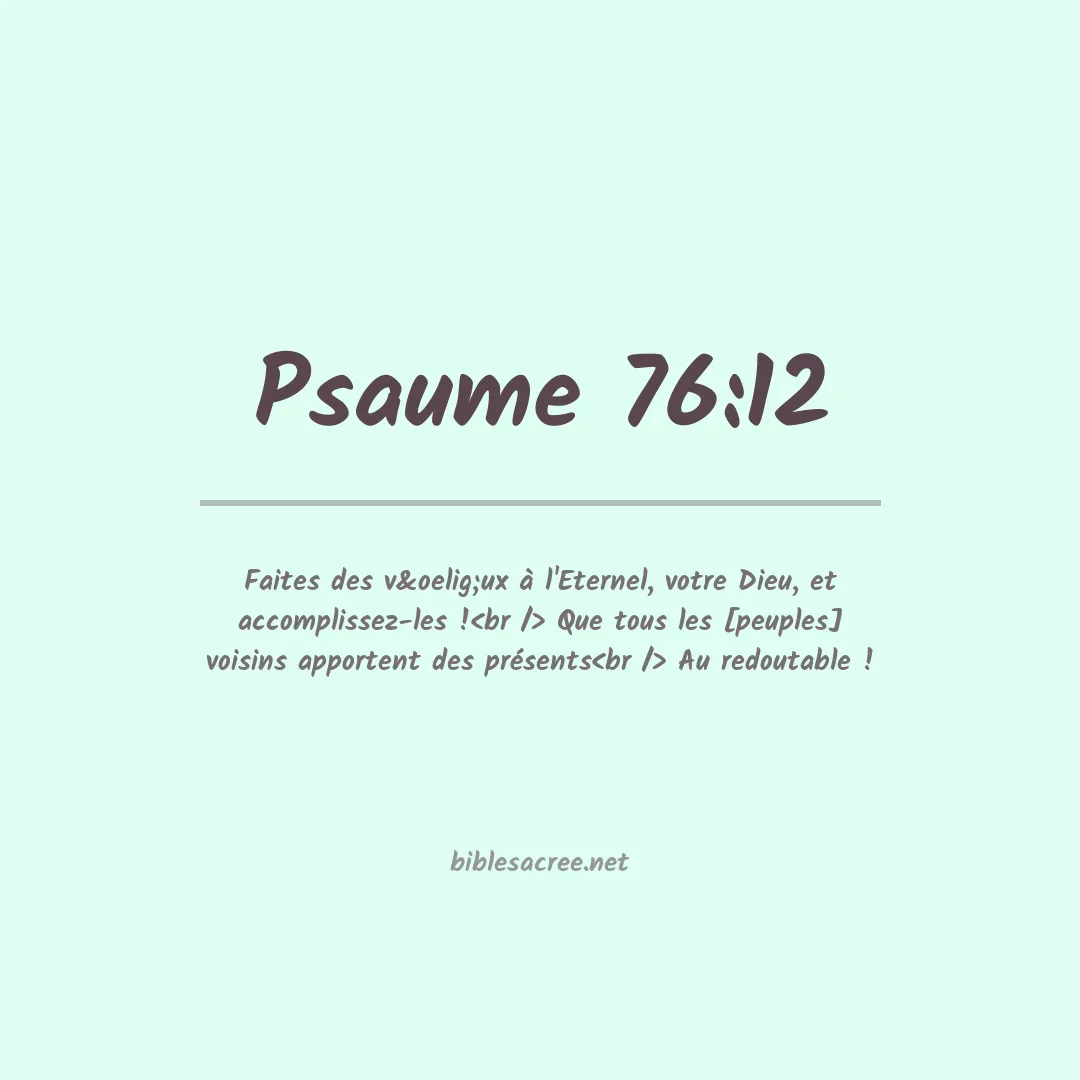 Psaume - 76:12