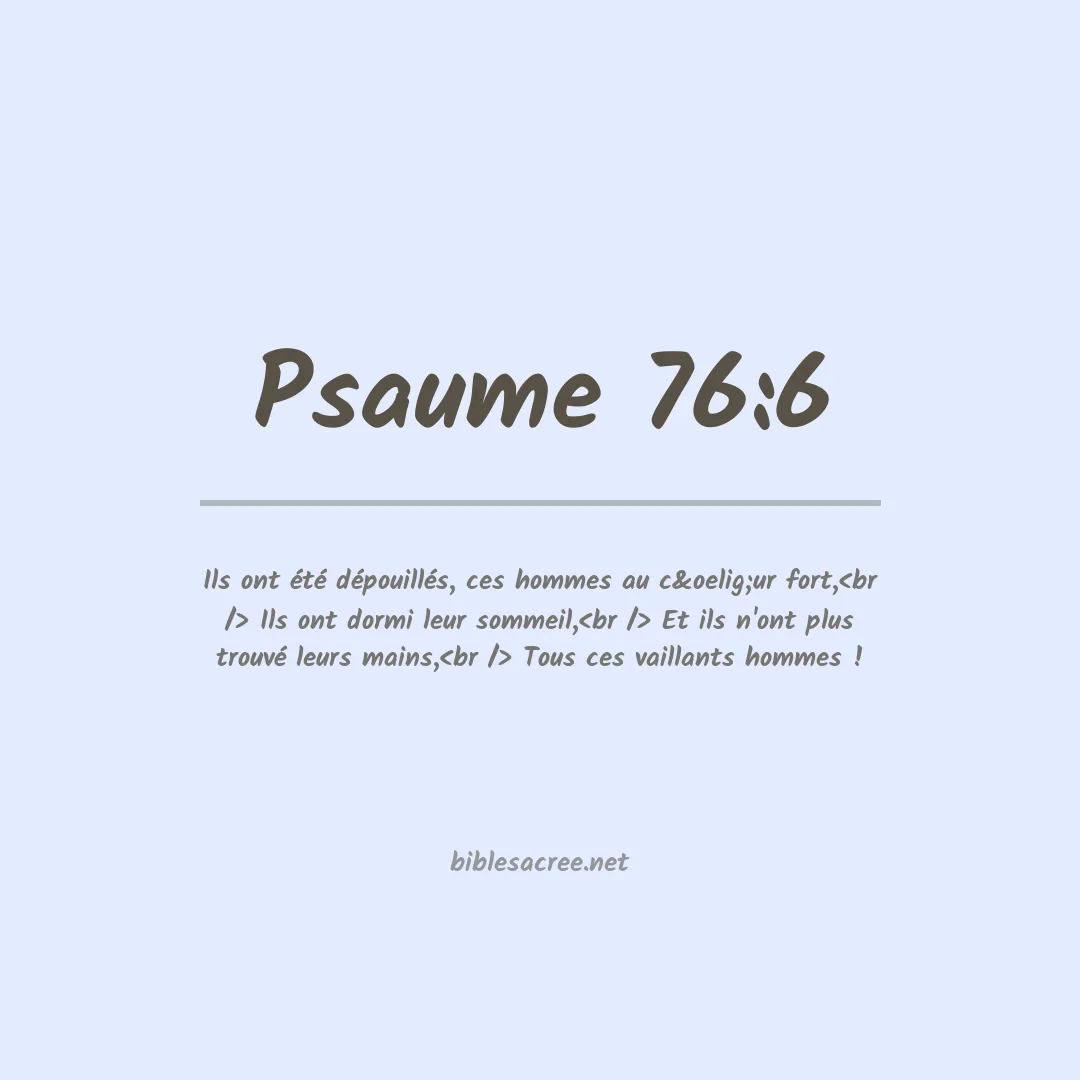 Psaume - 76:6