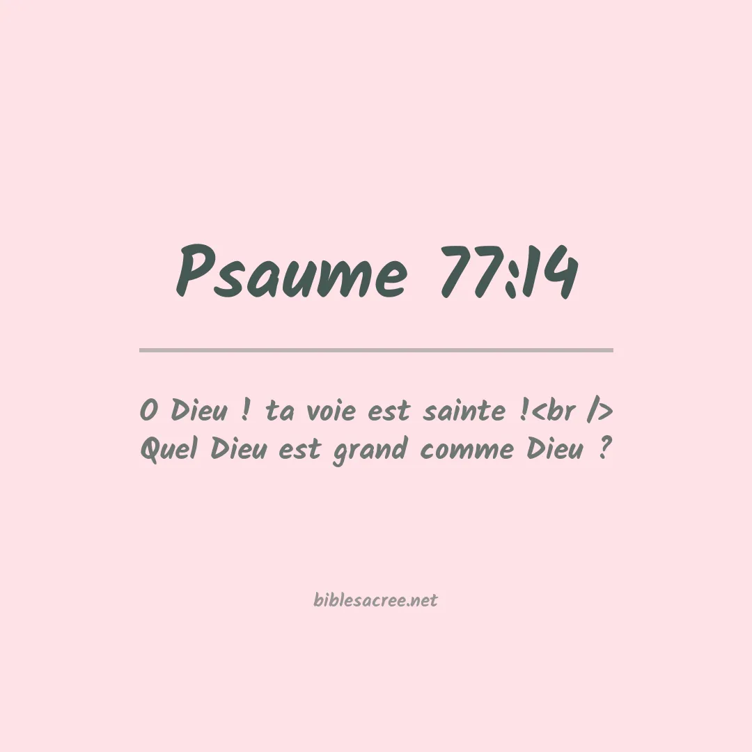 Psaume - 77:14