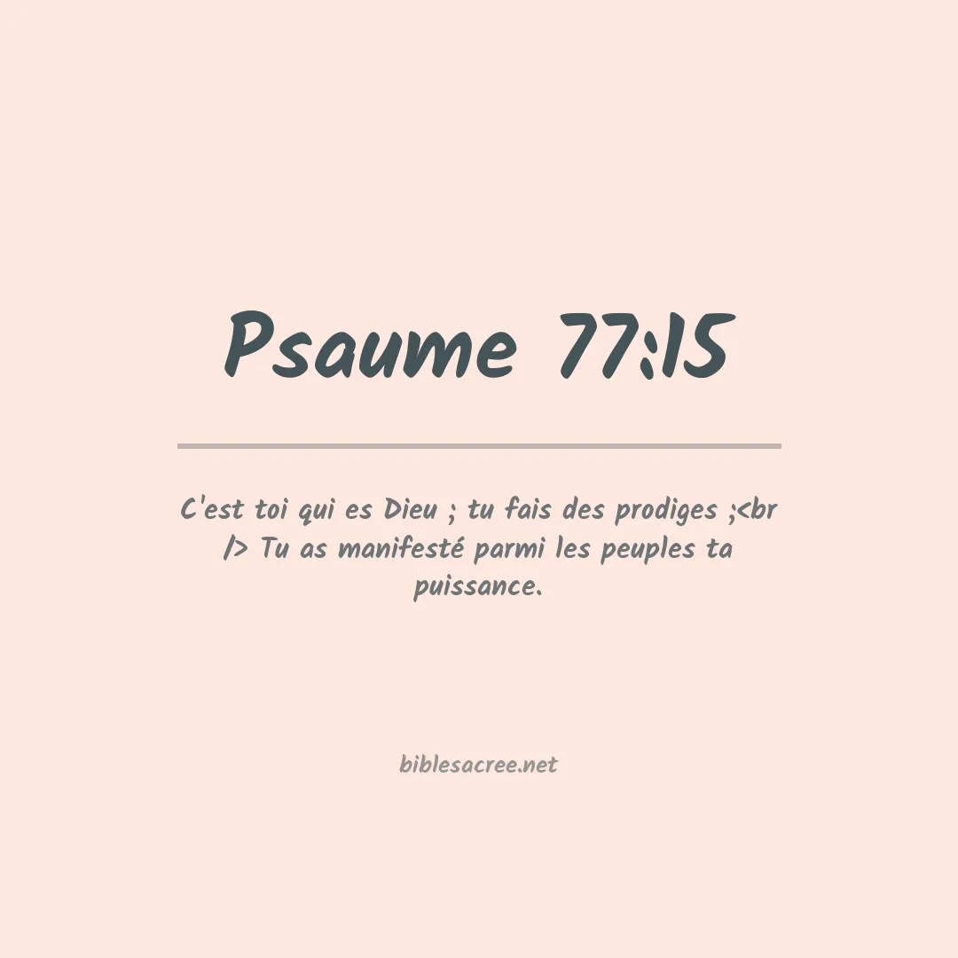 Psaume - 77:15