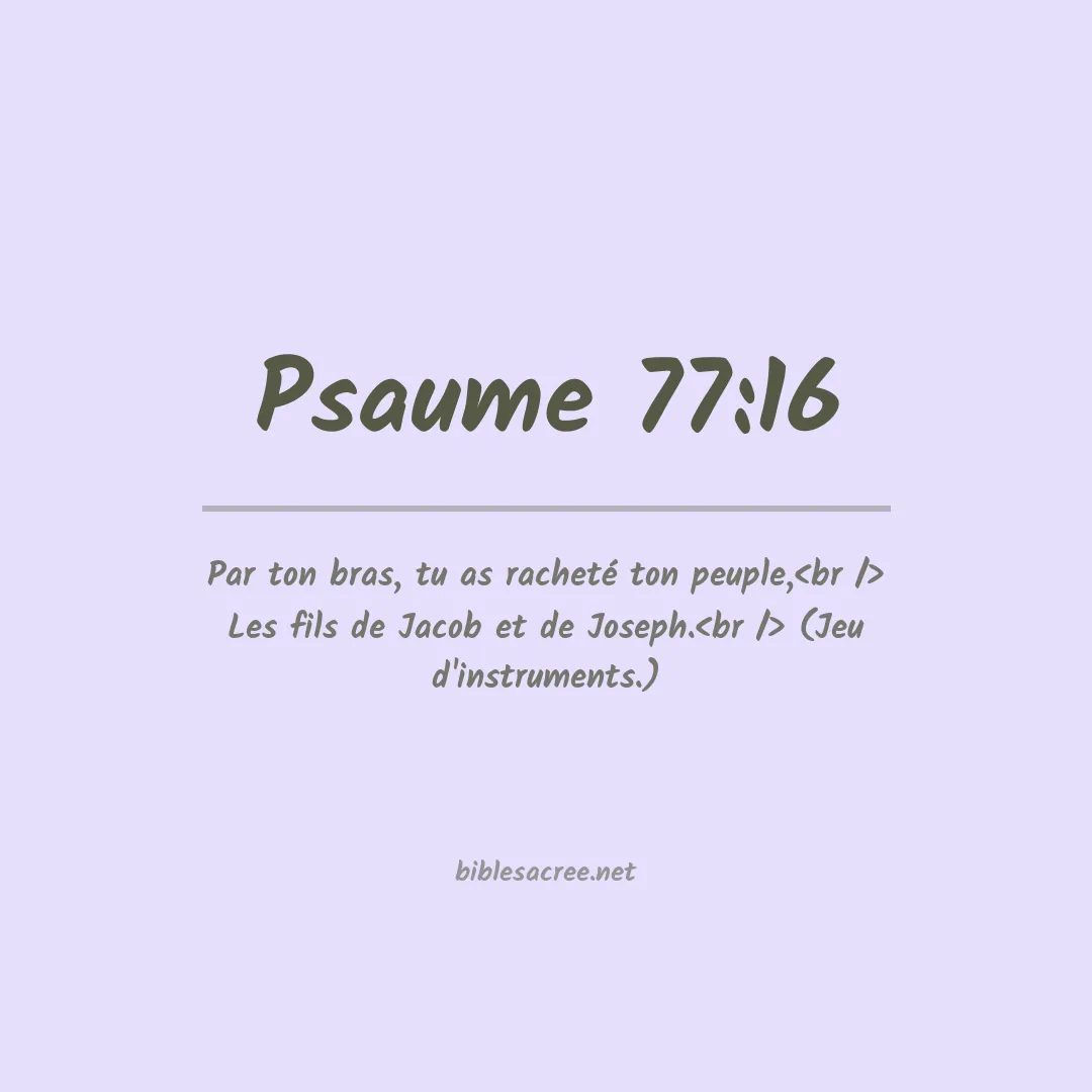 Psaume - 77:16