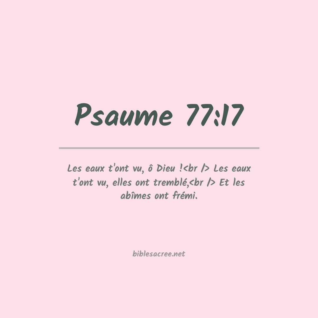 Psaume - 77:17