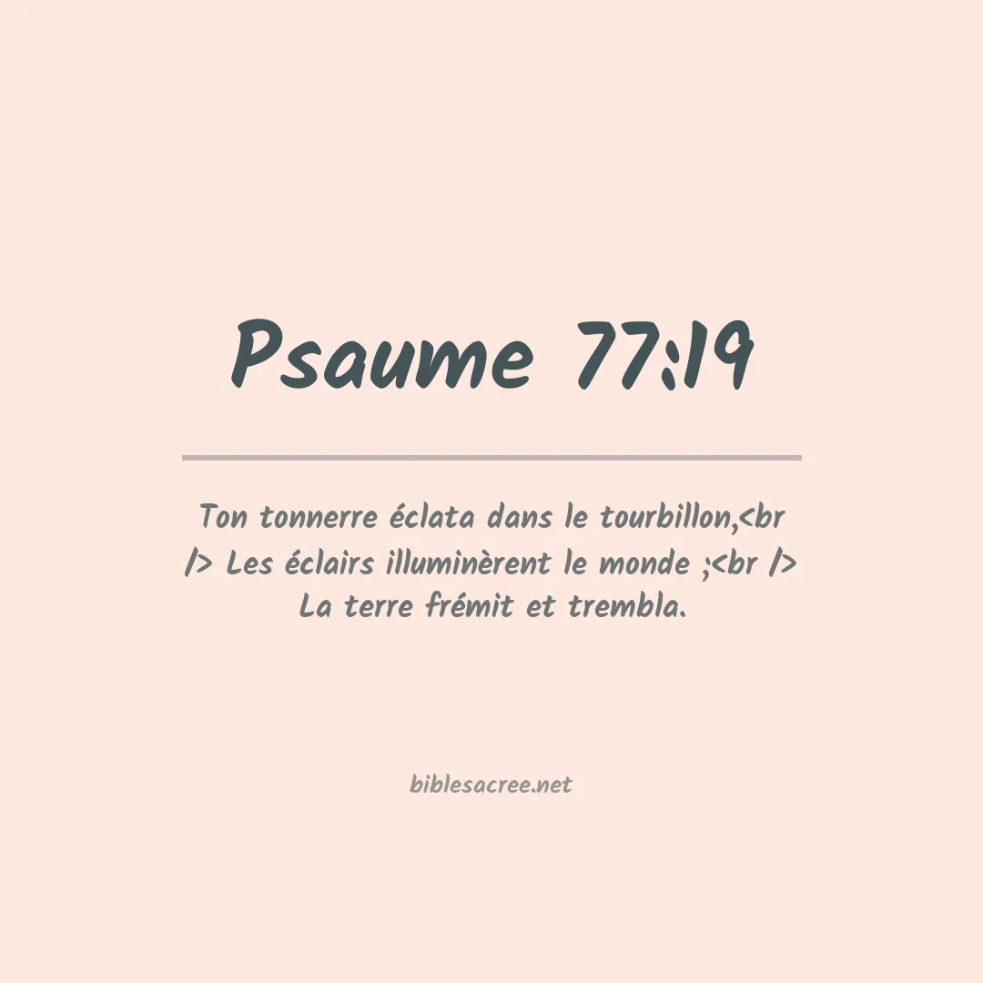 Psaume - 77:19