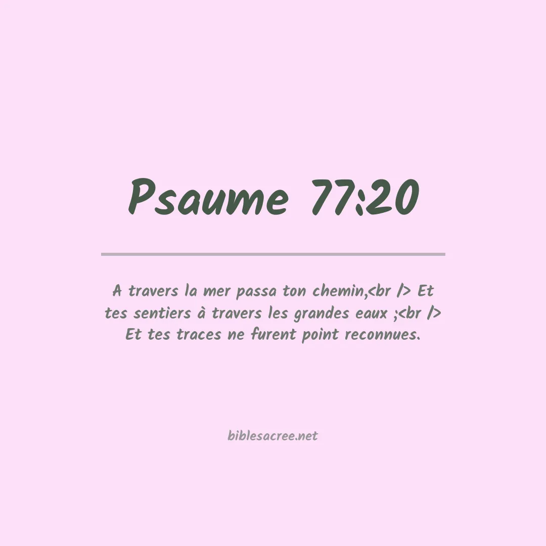 Psaume - 77:20