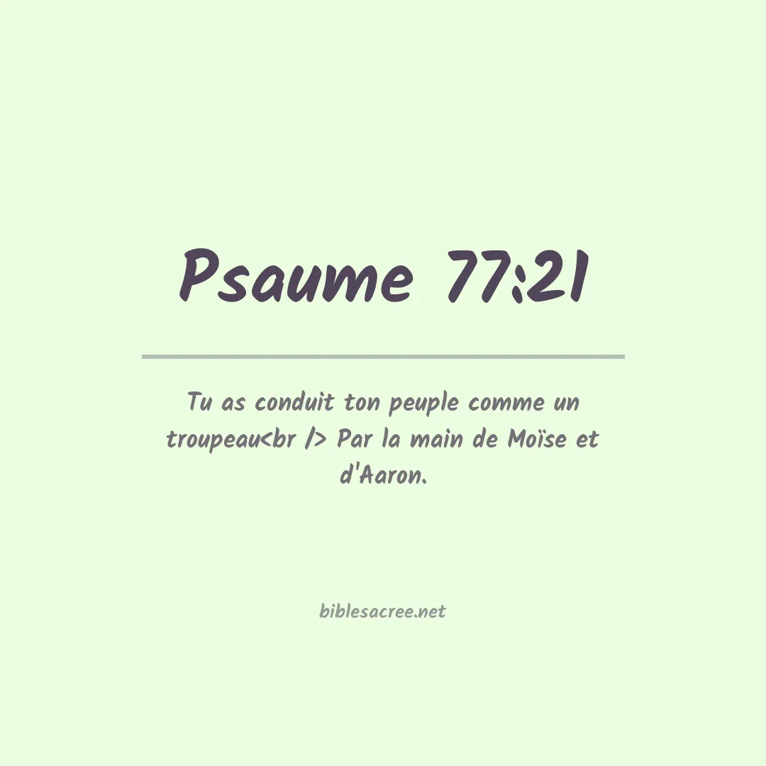 Psaume - 77:21
