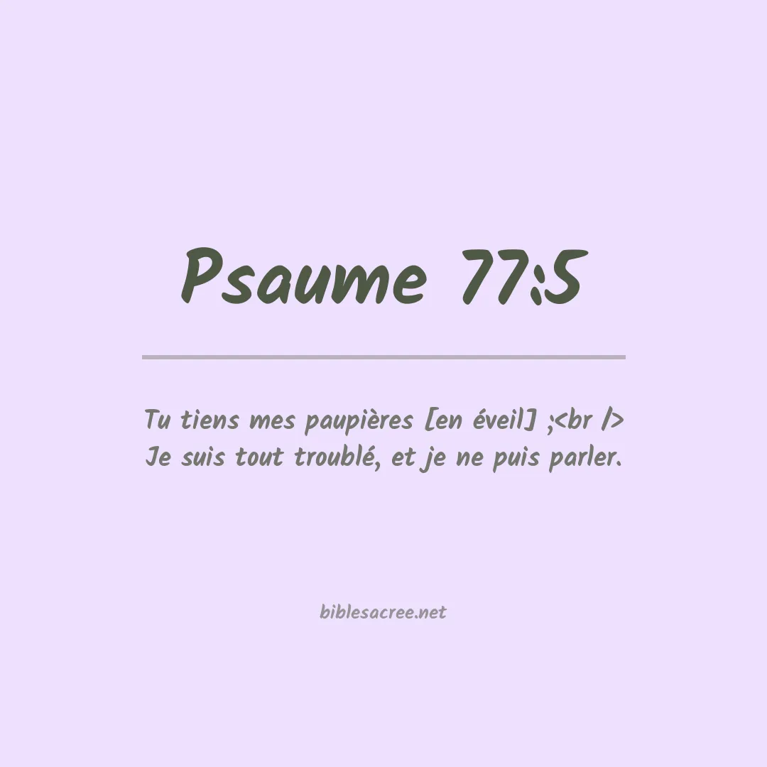 Psaume - 77:5
