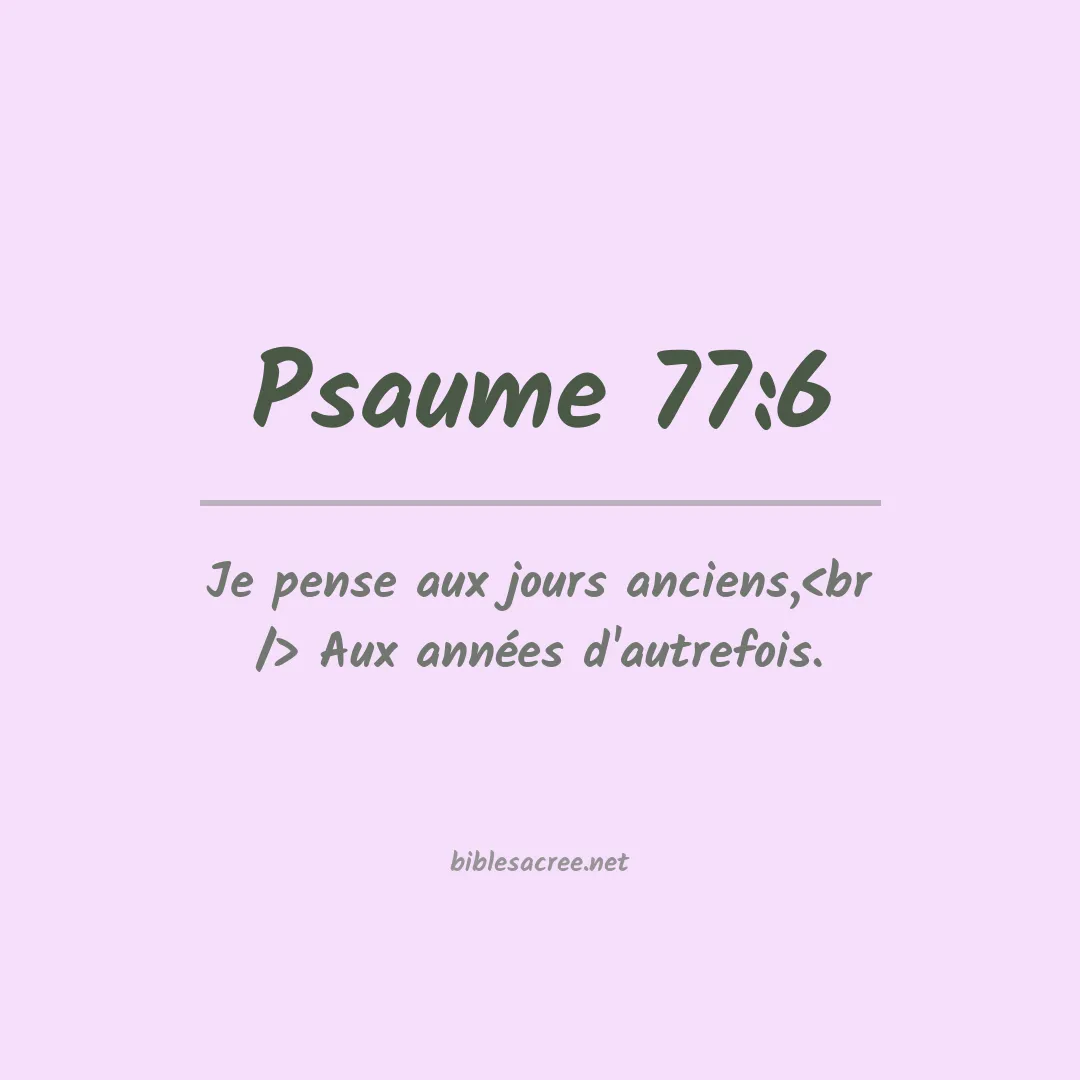 Psaume - 77:6