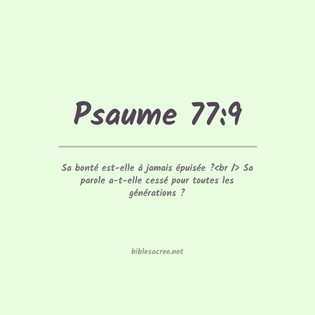 Psaume - 77:9