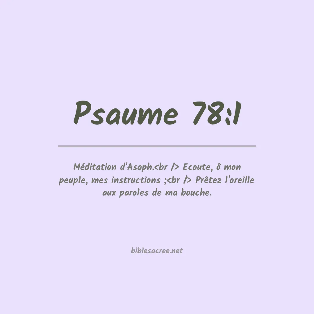 Psaume - 78:1