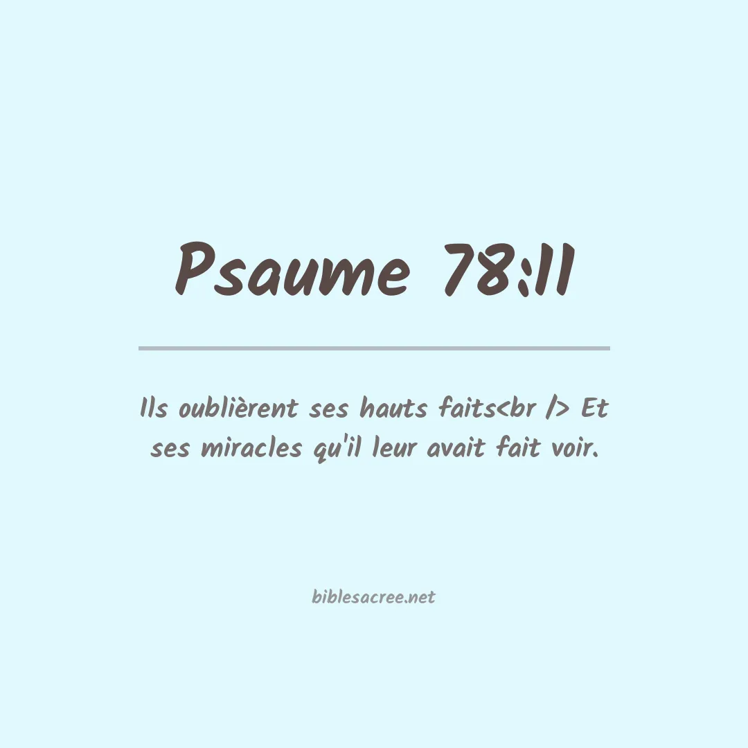 Psaume - 78:11