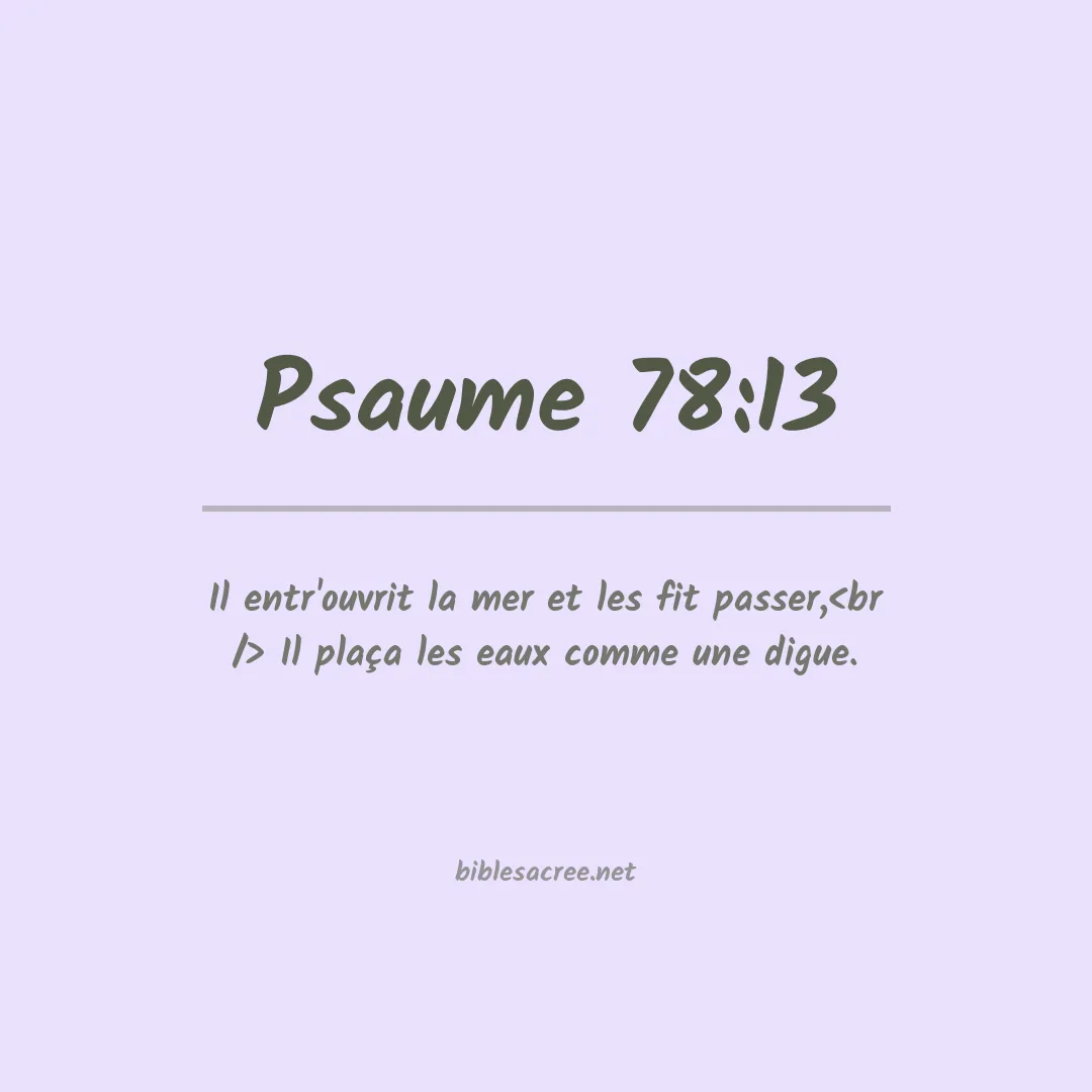 Psaume - 78:13