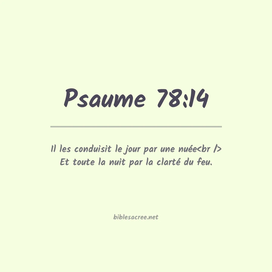 Psaume - 78:14