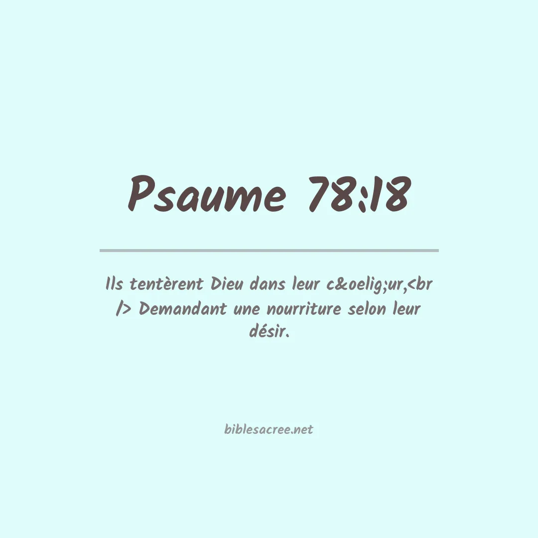 Psaume - 78:18
