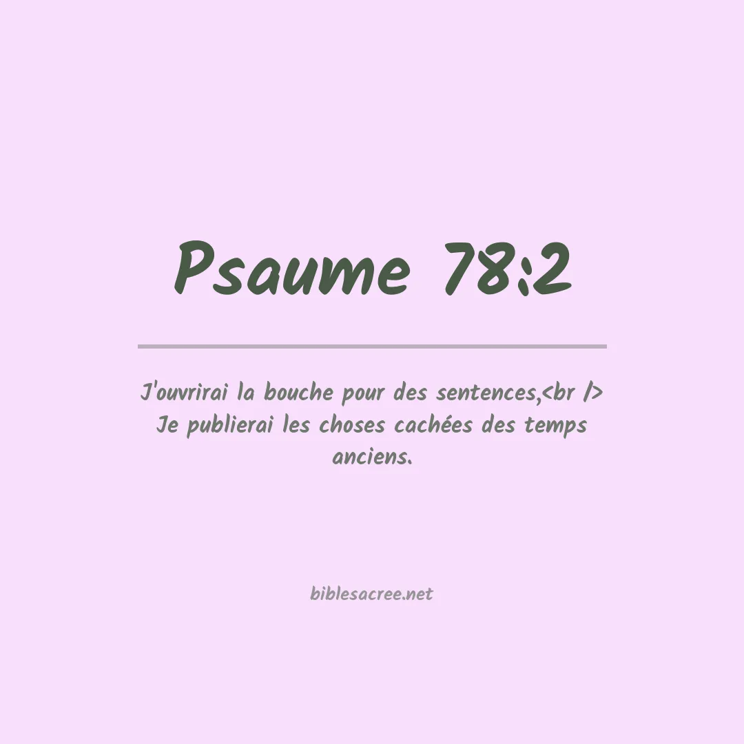 Psaume - 78:2