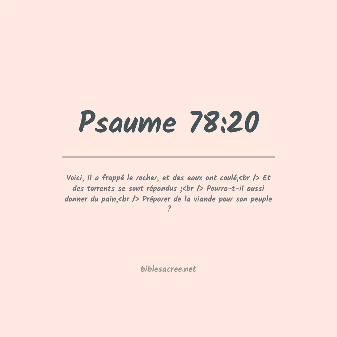 Psaume - 78:20