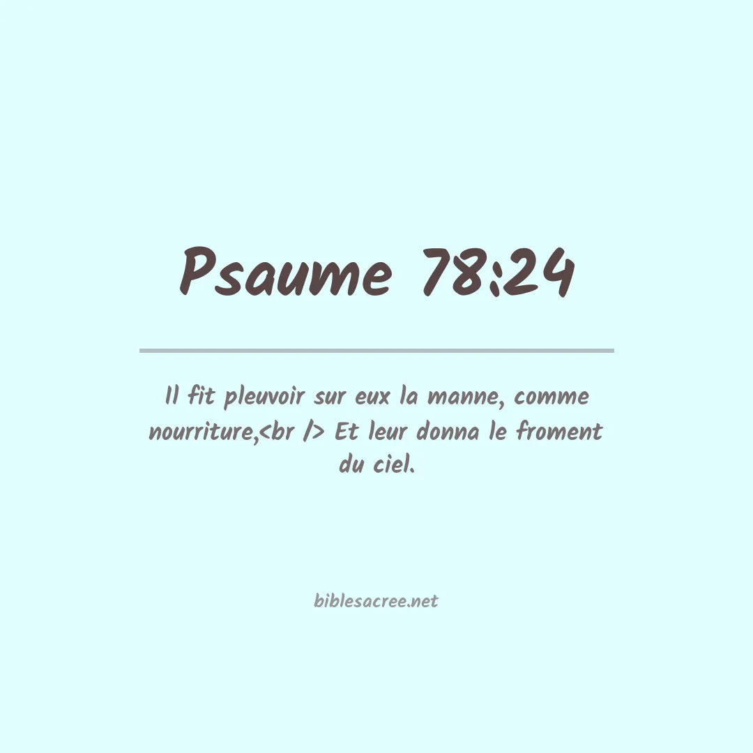 Psaume - 78:24