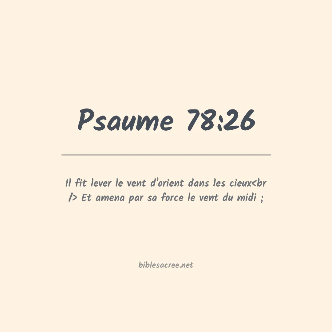 Psaume - 78:26