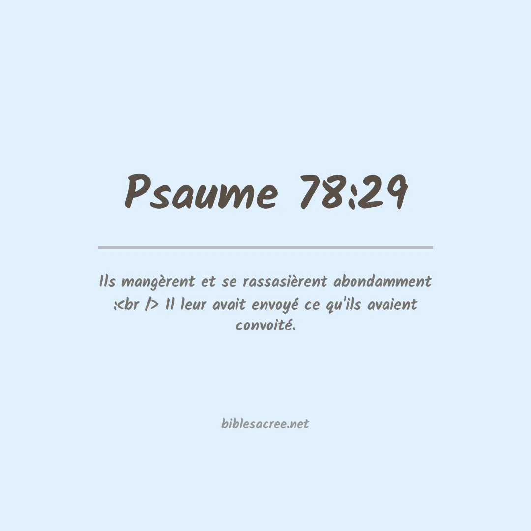 Psaume - 78:29