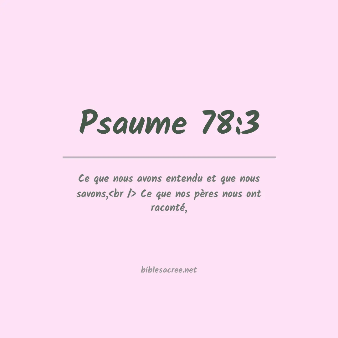 Psaume - 78:3