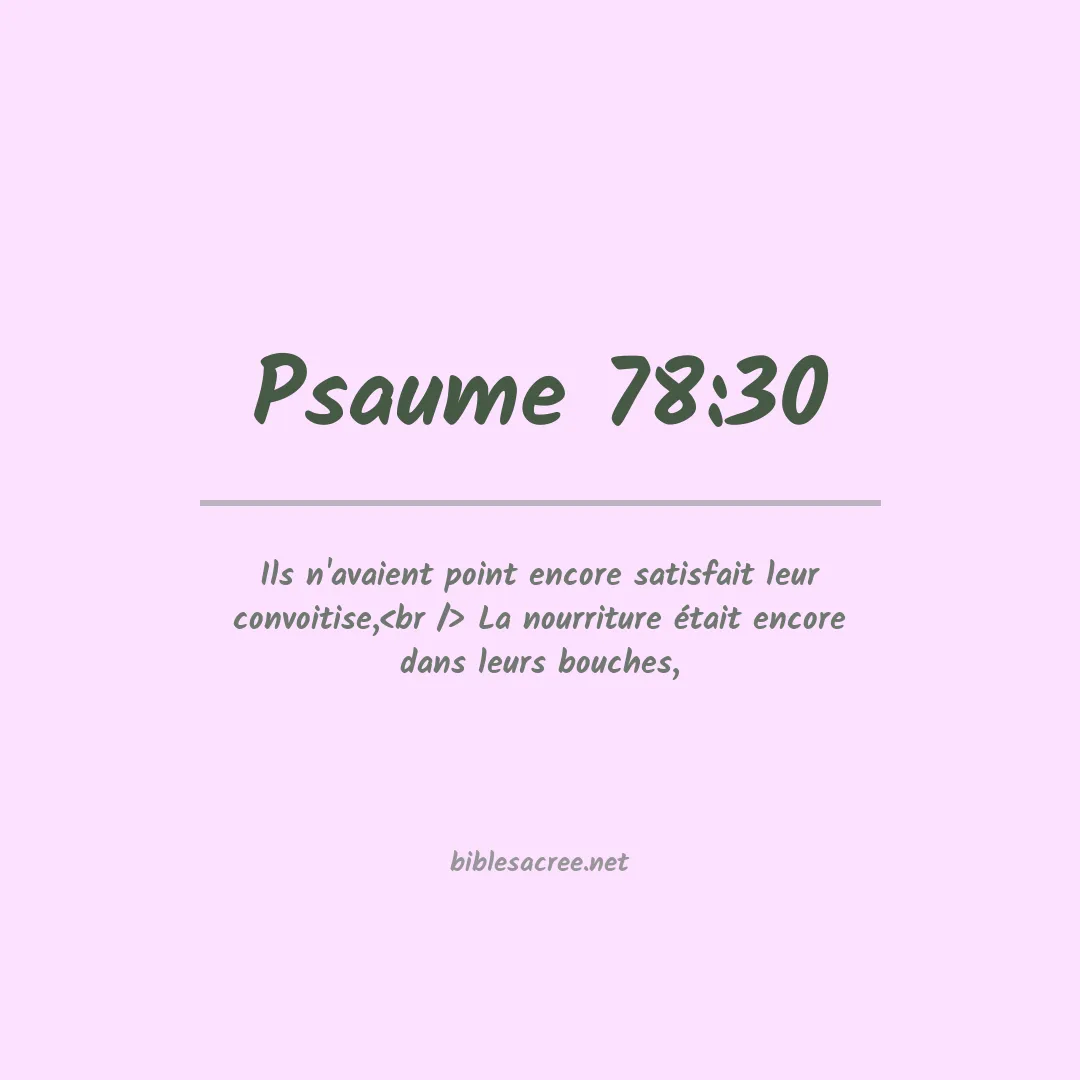 Psaume - 78:30