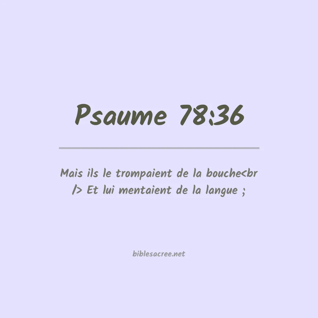 Psaume - 78:36