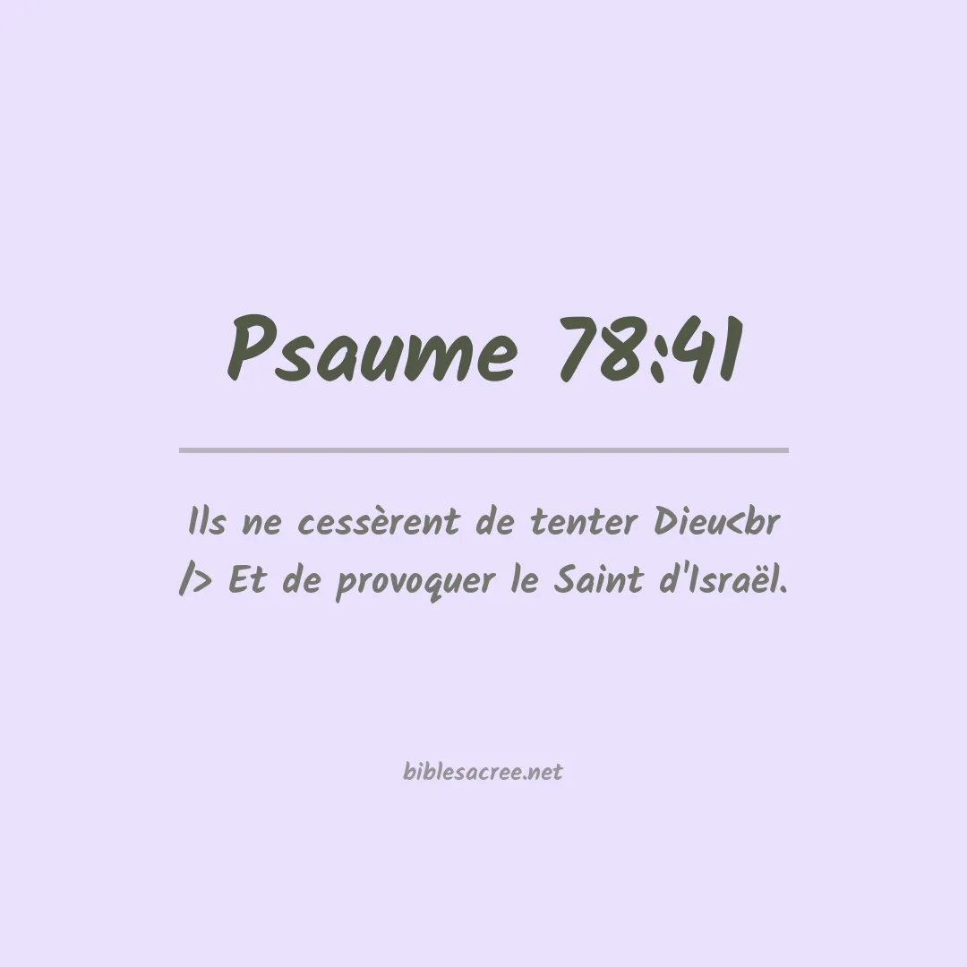 Psaume - 78:41