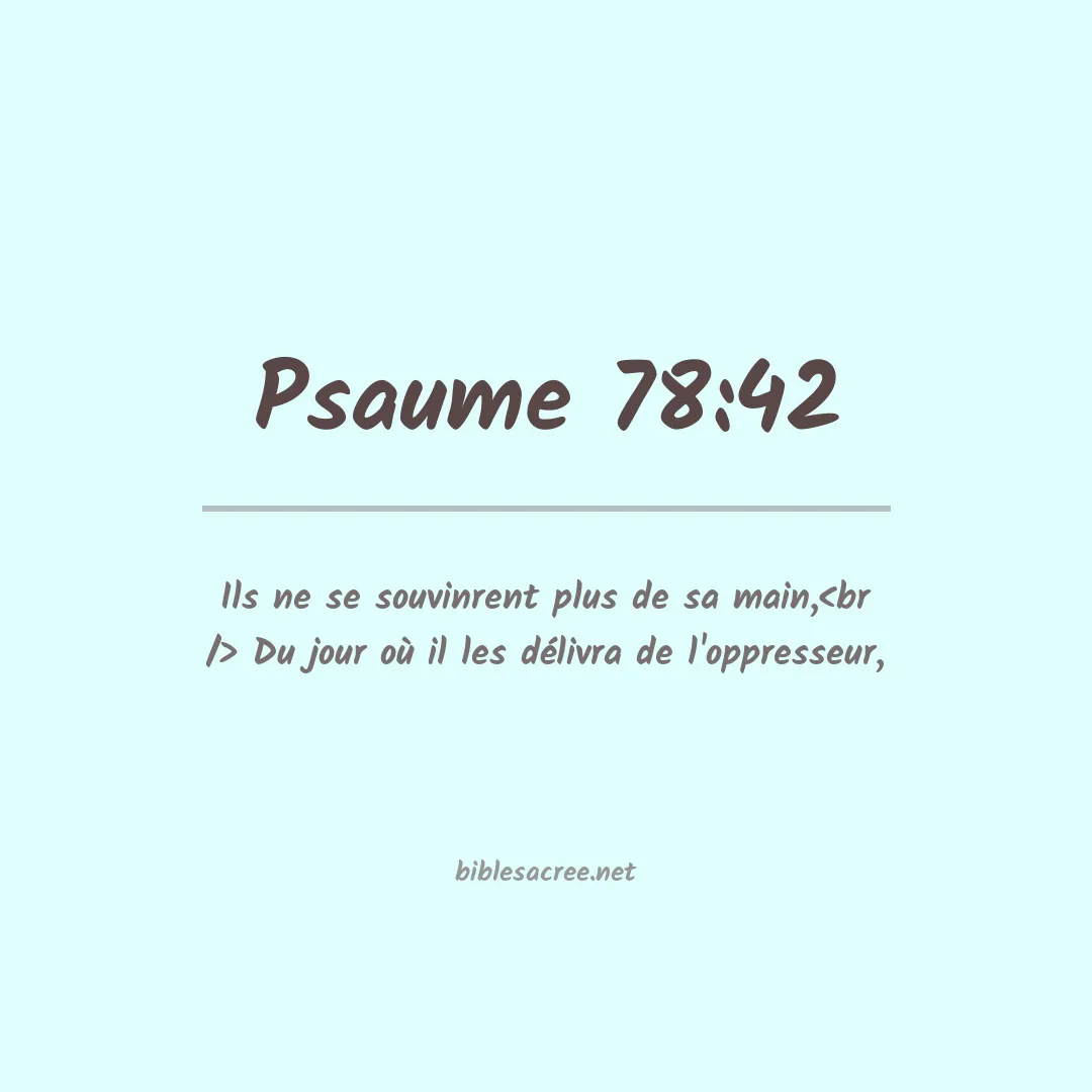 Psaume - 78:42