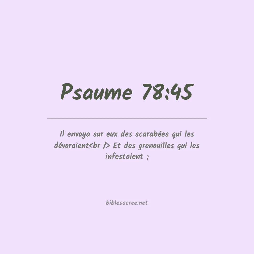 Psaume - 78:45