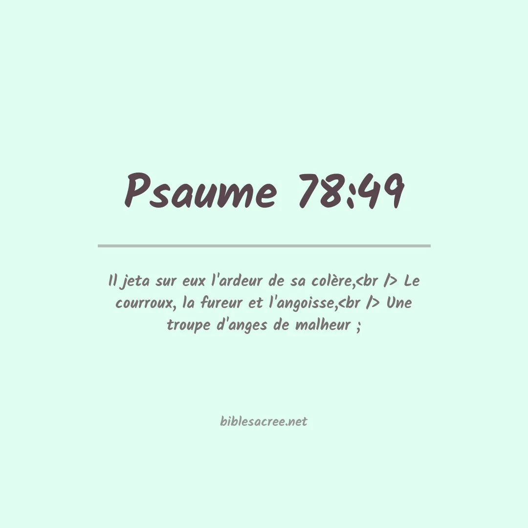 Psaume - 78:49