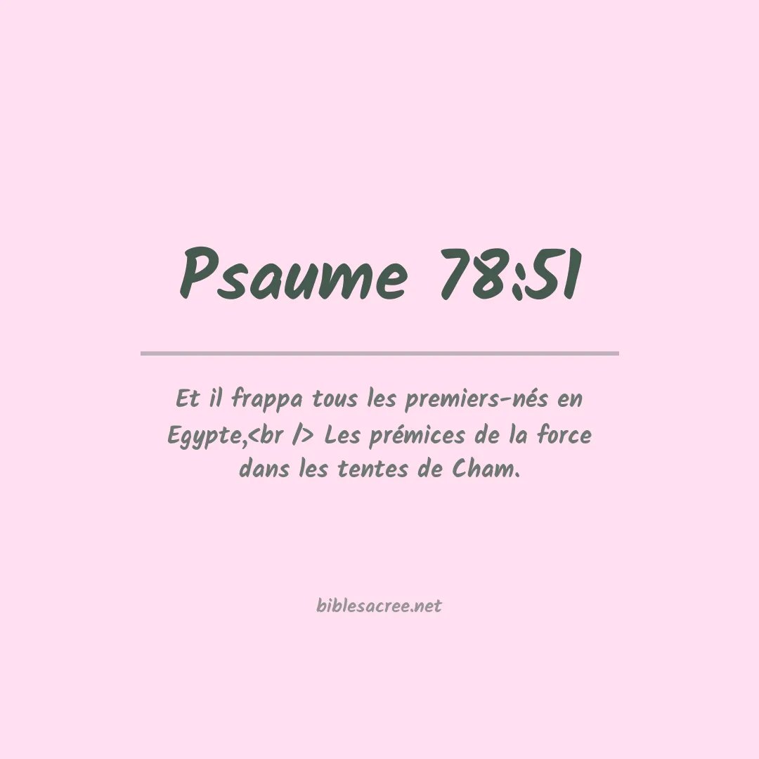 Psaume - 78:51