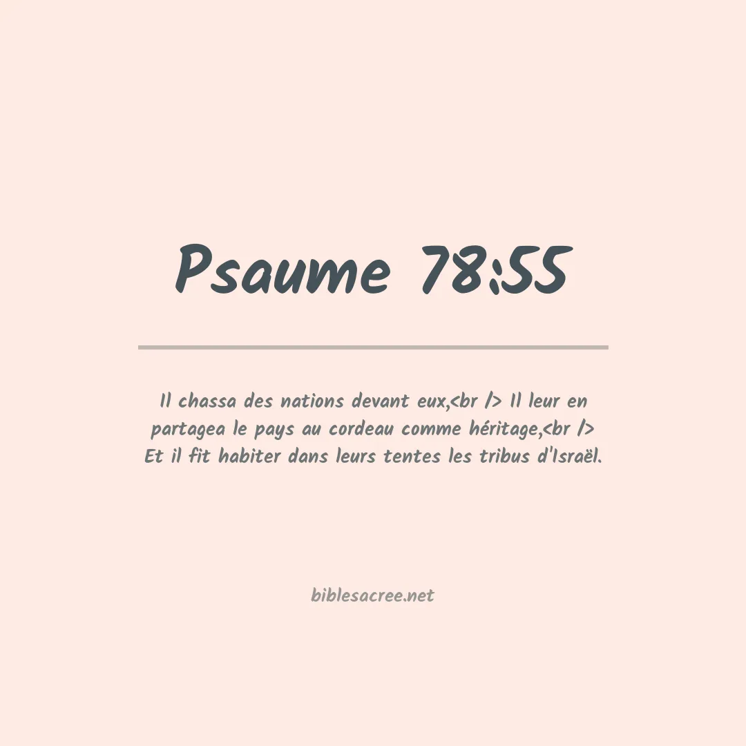 Psaume - 78:55
