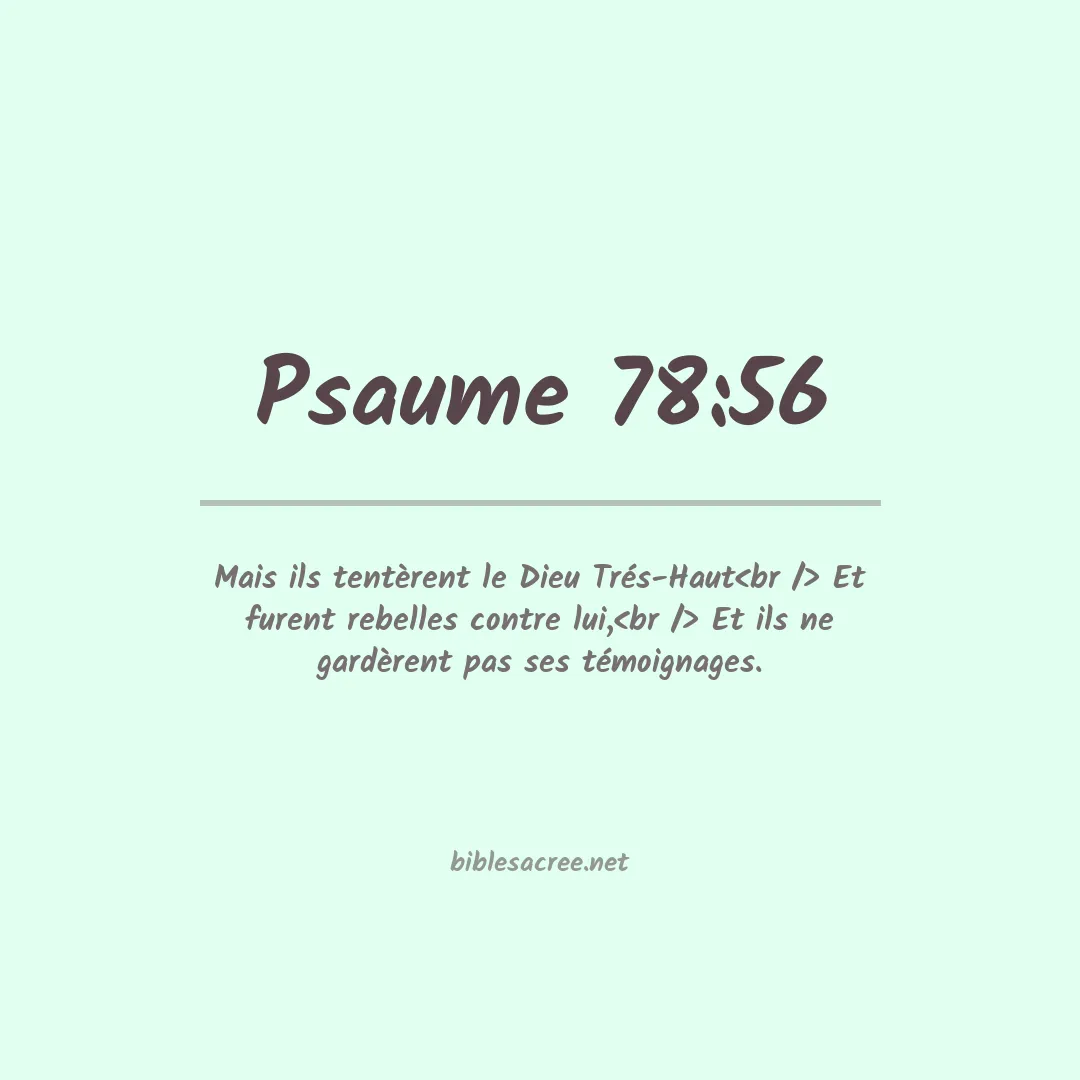 Psaume - 78:56